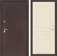 Входная металлическая дверь CLASSIC антик медный 03 - Крем софт