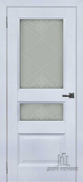 Межкомнатная дверь Аликанте 2 серый шелк RAL7047, стекло
