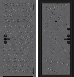 Входная металлическая дверь Кьюб Лунный камень/Slate Art