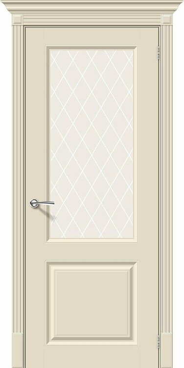 Межкомнатная дверь Скинни-13 Cream / White Сrystal