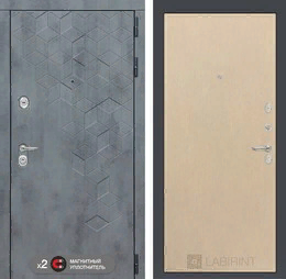Входная металлическая дверь Бетон 05 - Венге светлый