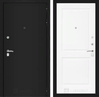 Входная металлическая дверь CLASSIC шагрень черная 11 - Белый софт