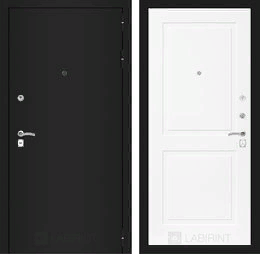 Входная металлическая дверь CLASSIC шагрень черная 11 - Белый софт