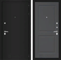 Входная металлическая дверь CLASSIC шагрень черная 11 - Графит софт