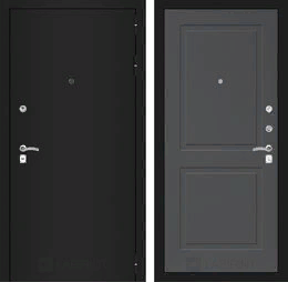Входная металлическая дверь CLASSIC шагрень черная 11 - Графит софт