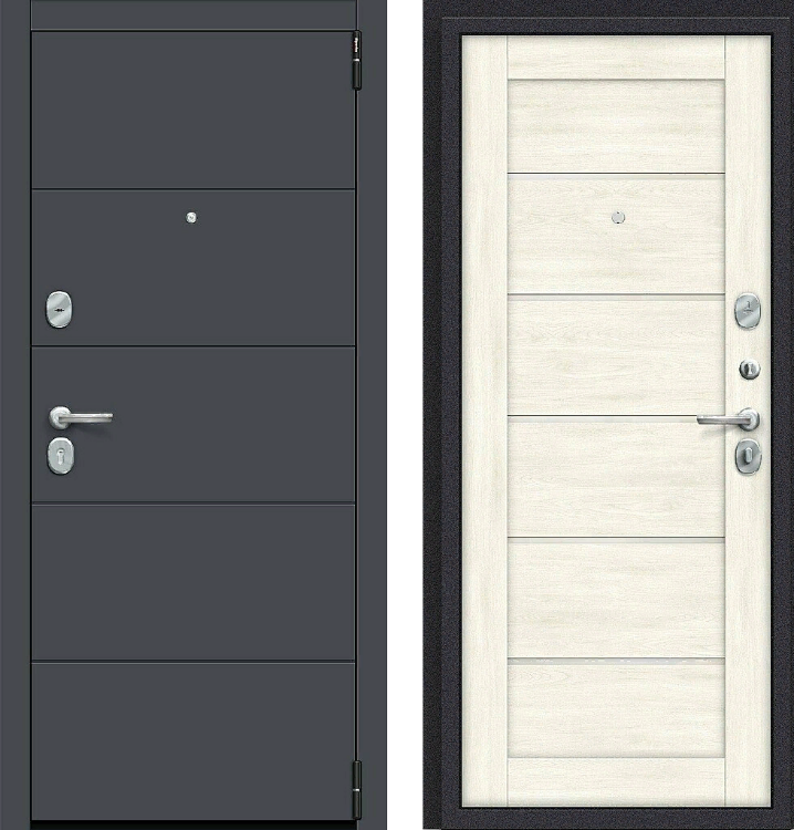 Входная металлическая дверь Porta S 4.Л22 Graphite Pro/Nordic Oak