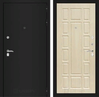Входная металлическая дверь CLASSIC шагрень черная 12 - Беленый дуб