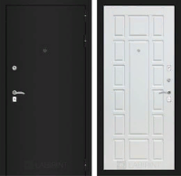 Входная металлическая дверь CLASSIC шагрень черная 12 - Белое дерево