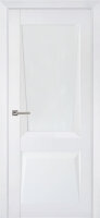 Межкомнатная дверь Перфекто 106 покрытие soft touch белый бархат остекленная