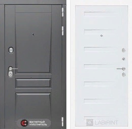 Входная металлическая дверь Платинум 14 - Дуб кантри белый горизонтальный