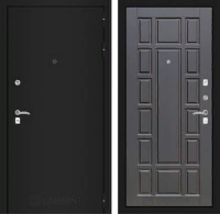 Входная металлическая дверь CLASSIC шагрень черная 12 - Венге
