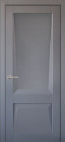 Межкомнатная дверь Перфекто 106 покрытие soft touch серый бархат остекленная