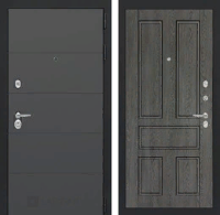 Входная металлическая дверь ART графит 10 - Дуб филадельфия графит