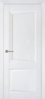 Межкомнатная дверь Перфекто 108 покрытие soft touch белый бархат остекленная
