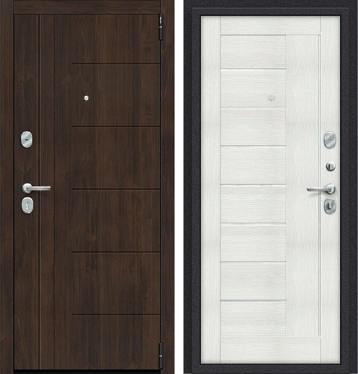 Входная металлическая дверь Porta S 9.П29 (Модерн) Almon 28/Bianco Veralinga