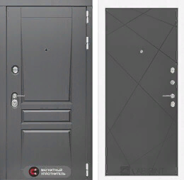 Входная металлическая дверь Платинум 24 - Графит софт