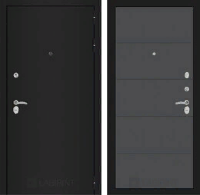 Входная металлическая дверь CLASSIC шагрень черная 13 - Графит софт