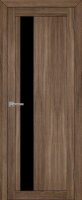 Межкомнатная дверь UniLine 30004 серый велюр, стекло черное