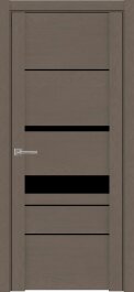Межкомнатная дверь UniLine Soft touch 30023 софт тортора, стекло черное