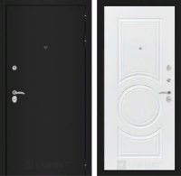 Входная металлическая дверь CLASSIC шагрень черная 23 - Белый софт