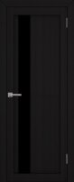 Межкомнатная дверь UniLine 30004 шоко велюр, стекло черное