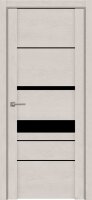 Межкомнатная дверь UniLine Soft touch 30023 софт бьянка, стекло черное