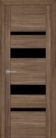 Межкомнатная дверь UniLine 30013 серый велюр, стекло черное