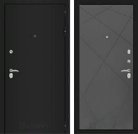 Входная металлическая дверь CLASSIC шагрень черная 24 - Графит софт