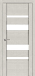 Межкомнатная дверь UniLine Soft touch 30013 софт бьянка, стекло белое