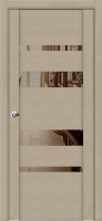 Межкомнатная дверь UniLine Soft touch 30013 софт кремовый, стекло бронзовое