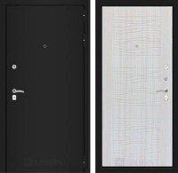 Входная металлическая дверь CLASSIC шагрень черная 06 - Сандал белый