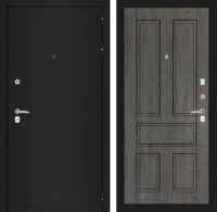 Входная металлическая дверь CLASSIC шагрень черная 10 - Дуб филадельфия графит