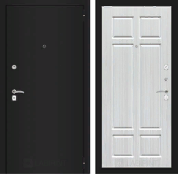 Входная металлическая дверь CLASSIC шагрень черная 08 - Кристалл вуд