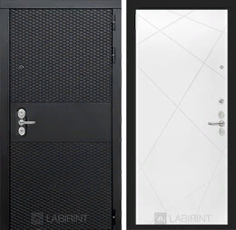 Входная металлическая дверь BLACK 24 - Белый софт