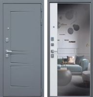 Входная дверь АСД Челси с зеркалом Силк Титан