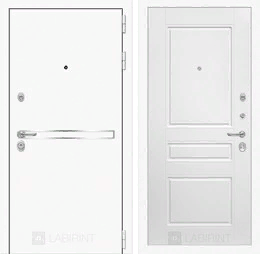 Входная металлическая дверь Лайн WHITE 03 - Белый софт