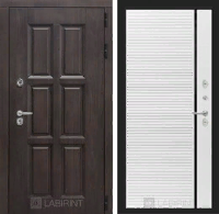 Входная металлическая дверь Лондон 22 - Белый софт, черная вставка