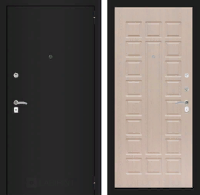 Входная металлическая дверь CLASSIC шагрень черная 04 - Беленый дуб