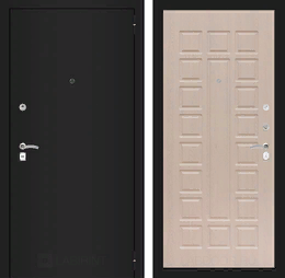 Входная металлическая дверь CLASSIC шагрень черная 04 - Беленый дуб