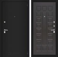 Входная металлическая дверь CLASSIC шагрень черная 04 - Венге