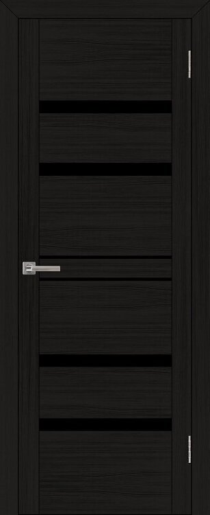 Межкомнатная дверь UniLine 30030 шоко велюр, стекло черное