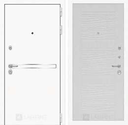 Входная металлическая дверь Лайн WHITE 06 - Белое дерево