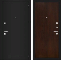 Входная металлическая дверь CLASSIC шагрень черная 05 - Венге