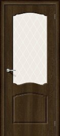 Межкомнатная дверь Альфа-2 Dark Barnwood / White Сrystal