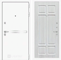 Входная металлическая дверь Лайн WHITE 08 - Кристалл вуд