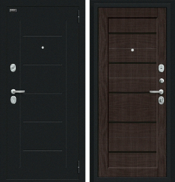 Входная металлическая дверь Борн Букле черное/Wenge Veralinga