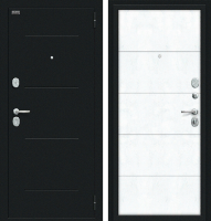 Входная металлическая дверь Граффити-1 Букле черное/Snow Art