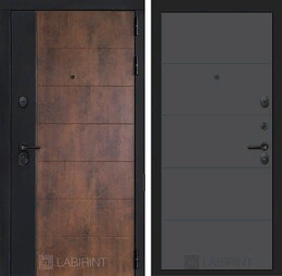 Входная металлическая дверь ТЕХНО 13 - Графит софт