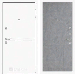 Входная металлическая дверь Лайн WHITE 21 - Бетон светлый