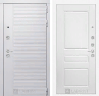Входная металлическая дверь PIANO WHITE 03 - Белый софт